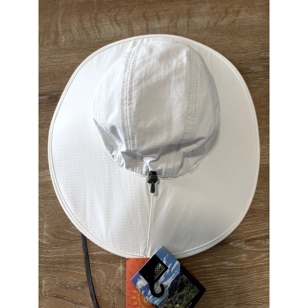Outdoor Research Women's Oasis Sun Hat White UPF 50+ Wide Brim Cinch Size S/P - Picture 3 of 6